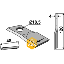 Couteau rotatif droit pour faucheuse LELY 434989 adaptable - Blacksteel©