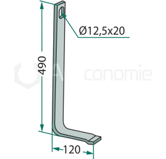 Ressort de renfort 490 120 mm pour semoir adaptable