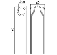 Dent pick-up pour KRONE 9380530 adaptable