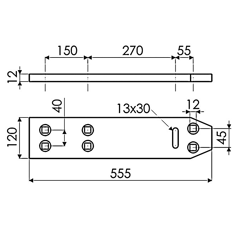 Anlagenplatte wendbar für Pflug RABE WP-351W 2751.03.05 - Nachbau