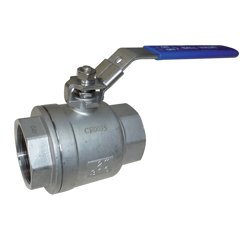 Vanne manuelle inox 2 voies 2" mâle/femelle