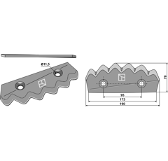 Couteau pour mélangeuse VAN LENGERICH 78363 adaptable - Blacksteel©