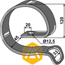 Renfort double spire 45 x 20 mm pour cultivateur AMAZONE 0057515 adaptable
