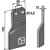 Lame droite 182x80mm pour Fraise/Rotavator MASCHIO/GASPARDO adaptable - 