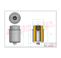 Filtre à gasoil adaptable HIFI FILTER SN70197