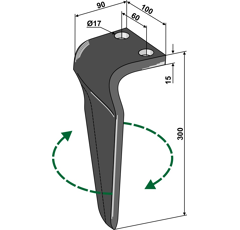 Kreiseleggenzinken - rechts RHBRE39R RH  Breviglieri