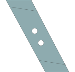 Pointe réversible droite pour charrue KRONE 93105 adaptable