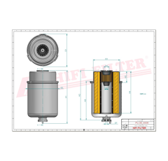 Filtre à gasoil
 adaptable HIFI FILTER SN70272