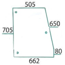 Vitre latérale de cabine pour tracteur STEYR 650885965 adaptable
