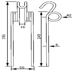 Schwaderzinken für Heuwender PÖTTINGER 436120 - Nachbau