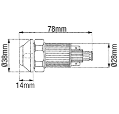 Bouton poussoir climatisation pour tracteur DEUTZ-FAHR 01144004 adaptable