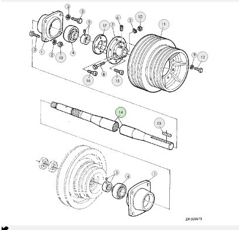 Arbre pour moissonneuse-batteuse JOHN DEERE JDZ66889 adaptable