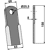 Fléau droit 150 x 60 mm pour broyeur FERRI 0901148 adaptable