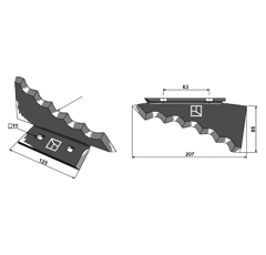 Futtermischwagenmesser - Keenan Hartmetallbeschichtet, rechts - 703957
