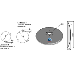 Disque lisse ∅300x3 pour déchaumeur adaptable - Blacksteel©
