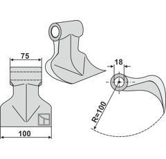 Hammerschlegel für Mulcher DRAGONE 00003048 – Nachbau  