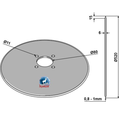 Cuchilla circular Ø 520 mm NIAUX para arado MASSEY FERGUSON MF3940268 adaptable - BlackSteel©