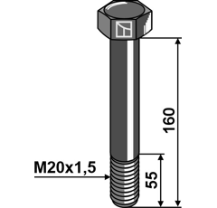 Tornillo M20x1,5 para trituradora  BERTI adaptable - Blacksteel©