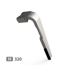 Dent de herse rotative Droite plaquettes carbure, fixation rapide SULKY 980315 adaptable