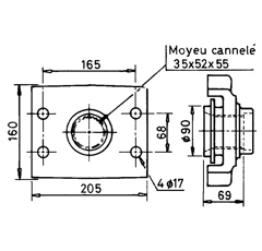 Support de dent pour herse KUHN 5256730 origine