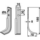 Fräsmesser Rechts 180 x 35 Goldoni Nachbau