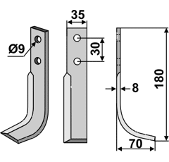 Fräsmesser Rechts 180 x 35 Goldoni Nachbau