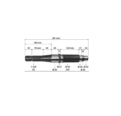 Arbre de prise de force 380 mm pour machine agricole FENDT178109220071 - 309100220010 adaptable
