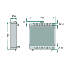 Radiateur pour tracteur CASE IH 87352191 adaptable