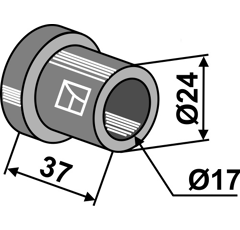 Entretoise 37x17 pour broyeur NOREMAT adaptable - Blacksteel©