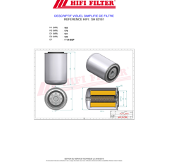 Filtre hydraulique adaptable HIFI FILTER SH63161