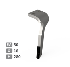 Dent de herse rotative Droite plaquettes carbure KVERNELAND MAE010146 adaptable