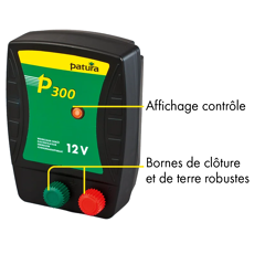 Electrificateur P300 sur batterie 12V | PATURA
