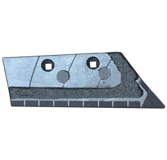 Soc de rasette Droit carbure et rechargement pour charrue GRÉGOIRE BESSON 19126 adaptable - BlackSteel©