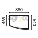 Vitre de toitbombee - teintee pour téléscopique MANITOU 746142 adaptable