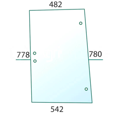 Seitenscheibe re/li - Landmaschine SAME 0.007.7337.0/10 - Nachbau