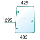 Seitenfenster R für Landmaschine CASE IH 192002A3 Nachbau