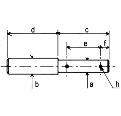 Axe de chape double Ø 22/28 x 180 mm adaptable
