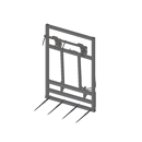Pic bottes frontal 2000 mmpour type d'attelage FAUCHEUX B adaptable