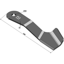 Couteau gauche pour faucheur 668mm SPEARHEAD 7770751 adaptable - Blacksteel©