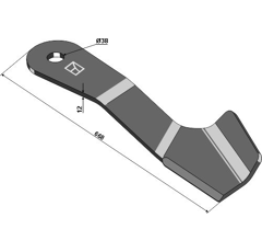 Couteau gauche pour faucheur 668mm SPEARHEAD 7770751 adaptable - Blacksteel©