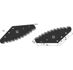 Couteau pour mélangeuse FARESIN 514007850 adaptable - Blacksteel©