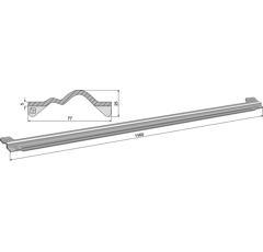 Barra para esparcidor KEMPER 22790 adaptable
