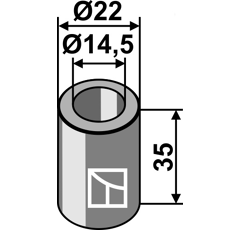 Entretoise 35x14,5 pour broyeur NOBILI adaptable - Blacksteel©