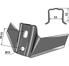 Flügelschar 6 x 300 mm Nachbau