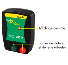 Electrificateur P1000 sur secteur 230V | PATURA
