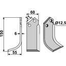 Fräsmesser Links 150 x 60 Dondi Nachbau