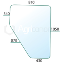 Vitre de porte D/G pour machine agricole RENAULT 7700007531 adaptable