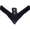 Soc de bineuse triangulaire 350 x 6 mm 2 trous adaptable