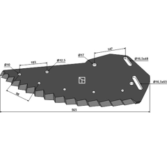 Couteau pour mélangeuse SHELBOURNE-REYNOLDS 61059902 adaptable - Blacksteel©