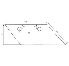 Vorschälerschar S185 rechts Pflug LEMKEN 3363714 - Nachbau